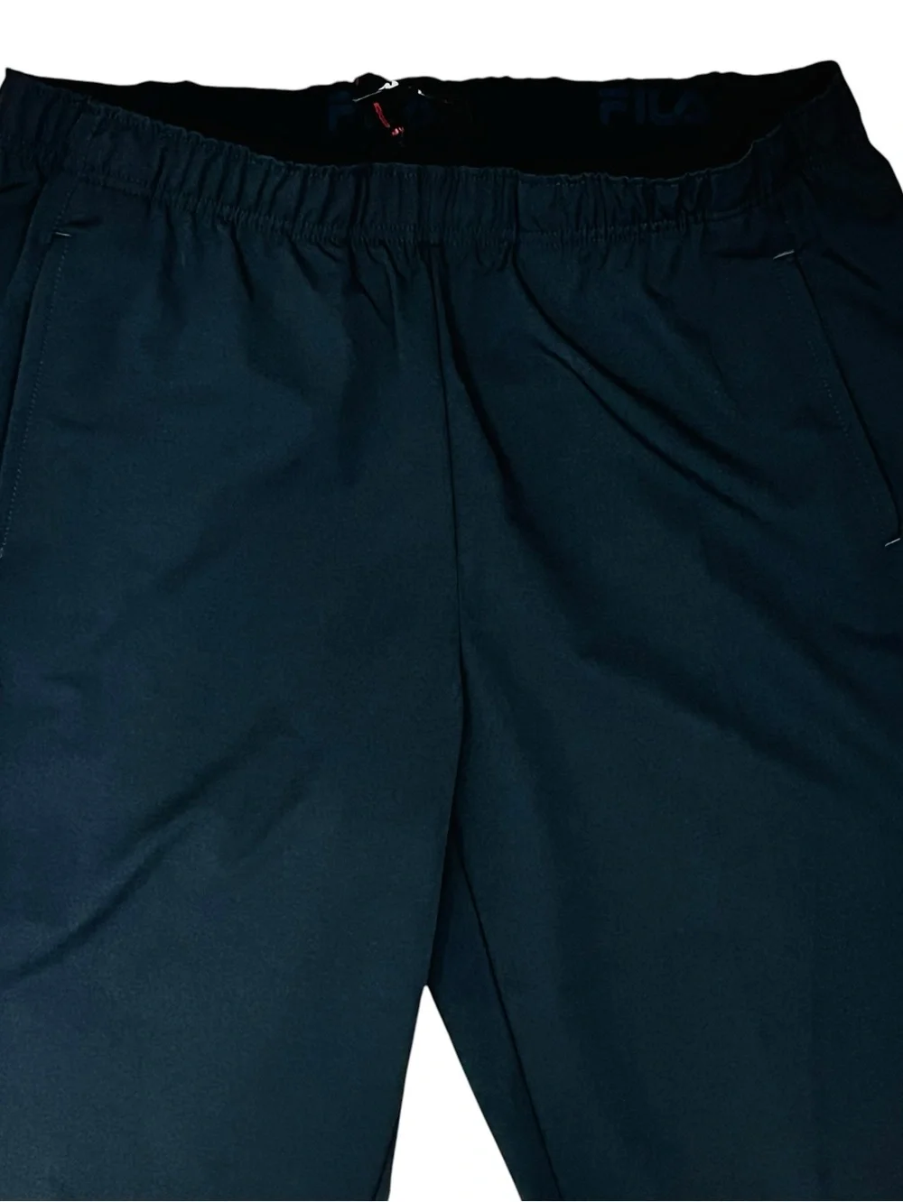 Fila Sport Activewear Men’s Pants Charcoal Nylon Pull On Drawstring Zip/Poc Sz L